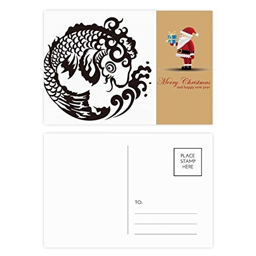 Cartes postales Père Noël poisson chinois - Solution originale pour vos vœux de fin d'année