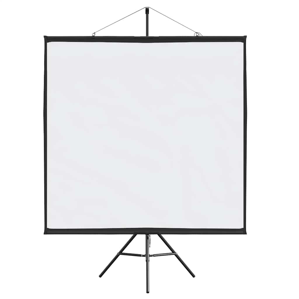 Schermo per proiettore con treppiede, 81 pollici, 1:1, portatile, per home theater, presentazioni e lezioni, pieghevole, estensibile, opaco, riflettente, telaio stabile