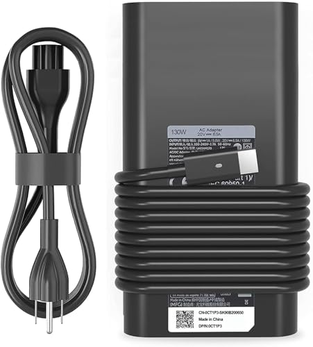 HEIGER Replacement for Dell 130W Laptop Charger USB C Type C AC Adapter for Dell XPS 15 17 2in1 9575 9500 9700 Precision 5530 2in1 5550 5750 3560 Latitude 7410 7310 7210 9410 9510 5420 5520 5510