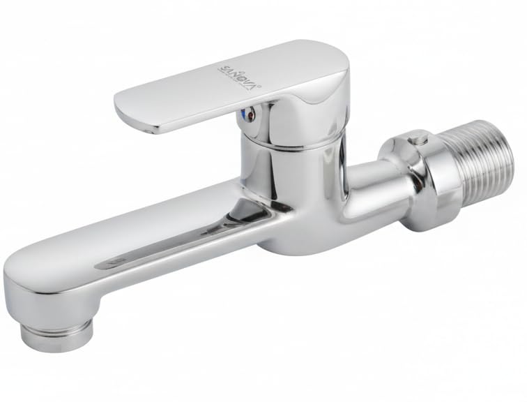 Sanova Donal Heavy Duty Longbody Cock | Brass Cartridge | Steel Body | Heavy Handle | Chrome Finish | Wall Mounted Kitchen Sink Faucet-image-40