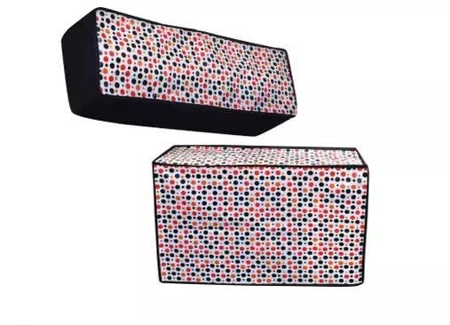 Image of Split AC Cover Set of Indoor and Outdoor Unit for 1.5 Ton Capacity Attractive Digital Prints /Dustproof /Water Resistant (Dot Print)