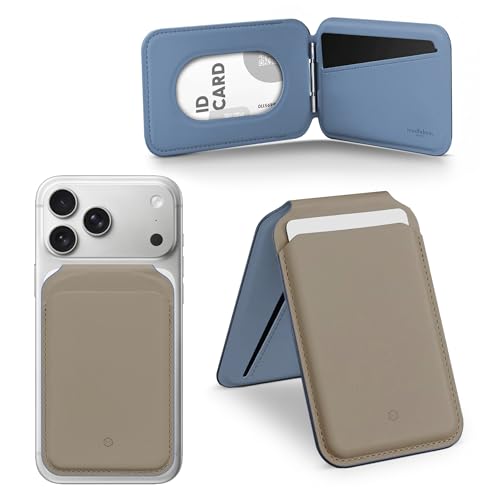 Porte-cartes en cuir MagSafe modlabco pour iPhone marron raffiné