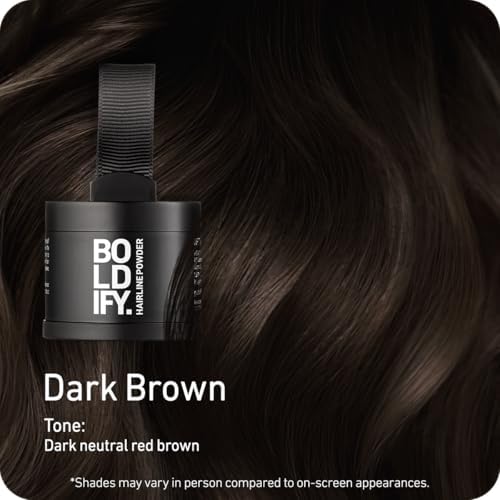 BOLDIFY Hairline Powder - Water-Resistant Root Touch Up Hair Color for Gray Coverage - 24-Hour Stain-Proof, Mess-Free Hair Powder for Thinning Hair - 1