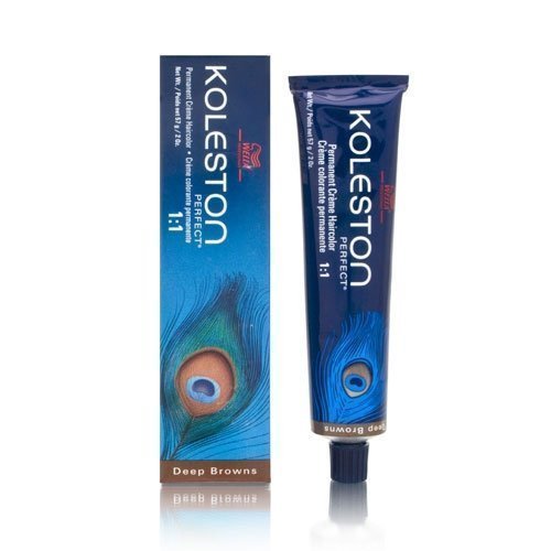 Wella Koleston Perfect Color 4/75 Medium Brown/Brown Red Violet 2oz by Wella Color