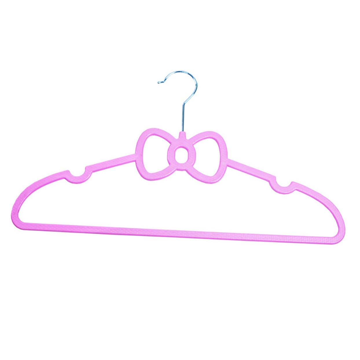 SOLUSTRE 10Pcs Pink Shape Plastic Coat Hanger Versatile Non Slip Clothes Hangers for Home Organization Cute Design for All Garments Random Styles Included