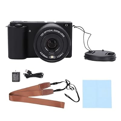 4K Digital Camera 64MP Mirrorless with 20X Hybrid Zoom, 3 Inch Flip Screen, Built in LED Flash - Anti Shake, Timelapse Macro Photography, Creative Filters for Travel and Vlogging (Black)