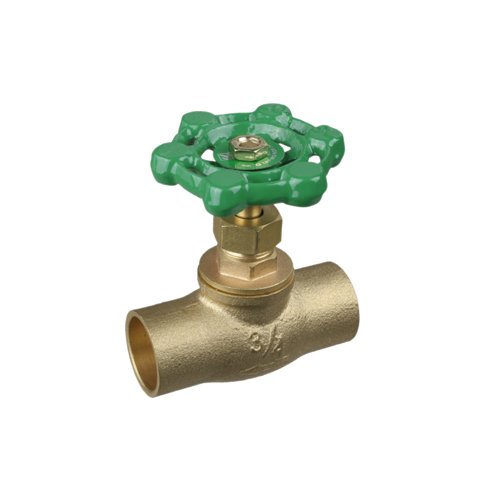 Plumbers Overstock UV65009 Brass Stop Valve Solder, 1/2