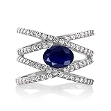 [Gem Stone King] 2.72カラット 天然 サファイア リング 指輪 レディース シルバー925 サイズ18号 9月 誕生石 誕生日プレゼント