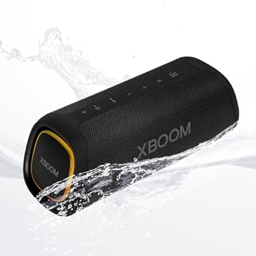 Caixa de Som Bluetooth LG Xboom Go XG7S - Bateria 24H, 30W+10W RMS, Iluminação de Estúdio, IP67, Track Woofer de Fibra de Carbono