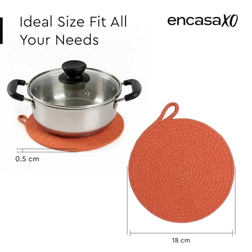 Image of Encasa XO Trivets for Hot Dishes, Heat Resistant Mat, Pot Holder Coral