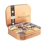 Luxury Belgian Biscuit Collection in Presentation Gift Tin | 500g | Milk, White & Dark Chocolate Coated | Perfect for Father's Day