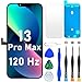 Produktbild DIGI4U für iPhone 13 Pro Max LCD Display 120Hz, 6,7'' Full HD 1:1 Auflösung COF Digitizer Ersatz Bildschirm mit Reparaturwerkzeugen, Bildschirm Display Reparaturkit für iPhone 13 Pro Max