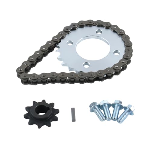 Etersec 420 Chain Sprocket Kit 25T Rear & 10T Front w/ 32 Links Compatible with Coleman KT196 CK196 Go Kart, Fits Predator 196cc 212cc 6.5HP Engine, 5/8" Bore Jackshaft Sprocket