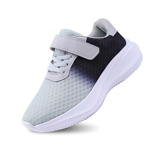Boys Girls Strap Sneakers Lightweight School Sneakers Non-Slip Breathable Tennis Shoes Fashion Slip on Shoes