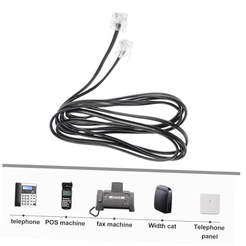 Cable telefónico RJ11 plano de 2 metros para organizar teléfonos de oficina y hogar pack 10 7