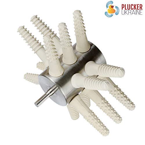 Chicken Plucker Drill Attachments - Stainless Steel Poultry Feather Remover 15 Fingers