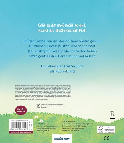 Mein Puste-Licht-Buch: Die kleine Tröste-Fee: Tröste alle Tiere, Mitmachbuch mit Puste-Licht und LED-Lämpchen