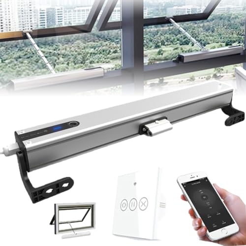 Abridor de ventanas automático ajustable con mando a distancia de 4 canales para tragaluz