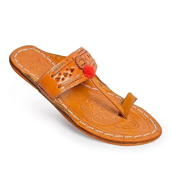 Kolhapuri chappal for women| Kolhapuri slippers for women| Kolapuri chapal for women| Stylish Chappal for women | Stylish slippers for women| Leather slippers for women-AB-PARENT LK2 YELLLOW-image-5