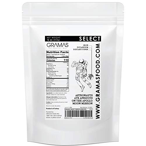 Gramas Select Turkish Apricots in Resealable 1 lb. Bag, Vegan, Gluten-Free, Healthy Snack, Non-GMO, No Added Sugar (16 oz) - Thumbnail 6
