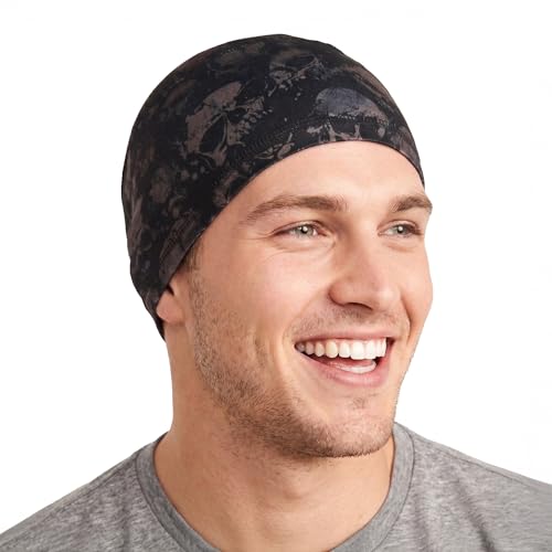 Tough Headwear Skull Cap - Skull Caps for Men - Motorcycle and Bike Helmet Liner - Hard Hat Cooling Hats - No Sweat Head Caps