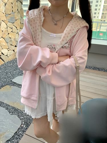 Image of Pokn Y2K Zip Up Hoodie Jojifuku Cutecore Kawaii Hoodie Clothes Women Long Sleeves Tops Graphic Cutecore Shoujo Clothes