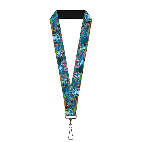 Buckle-Down Cordón-1.0-Stitch Hula Dance 5 posturas Llavero, Multicolor, Talla única Unisex Adulto Cover
