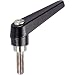 Produktbild HALDER 24390.0654 Verstellbare Klemmhebel, Schwarz, d1=30 mm / d2=M16 / l1=40 mm