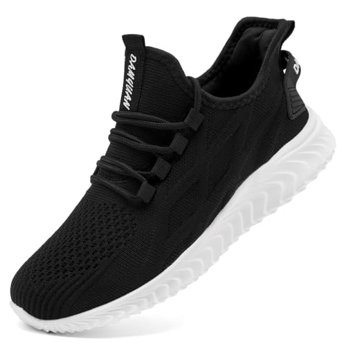 ZMBCYG Scarpe da ginnastica da donna, scarpe da ginnastica leggere, per il tempo libero, traspiranti, antiscivolo, D in bianco e nero, 39 EU