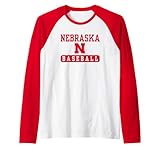 Nebraska Cornhuskers Baseball Officially Licensed Raglan Baseball Tee