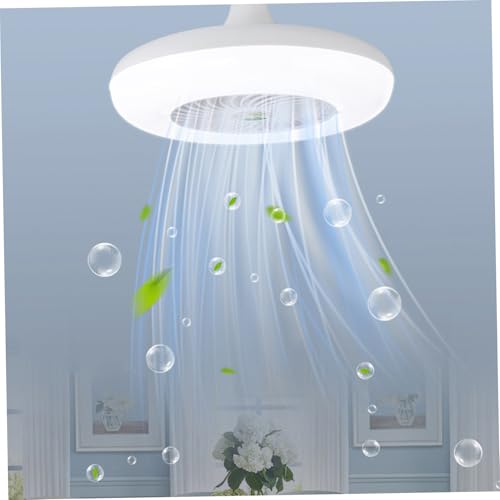Ventilador de techo con luces LED regulables casquillo E27 blanco 6