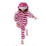Beauty Shine Onesie Cartoon Animal Costume One Piece Pajamas Cosplay Halloween Christmas Sleepwear Jumpsuit Homewear (US, Age, 6 Years, Cheshire Cat)