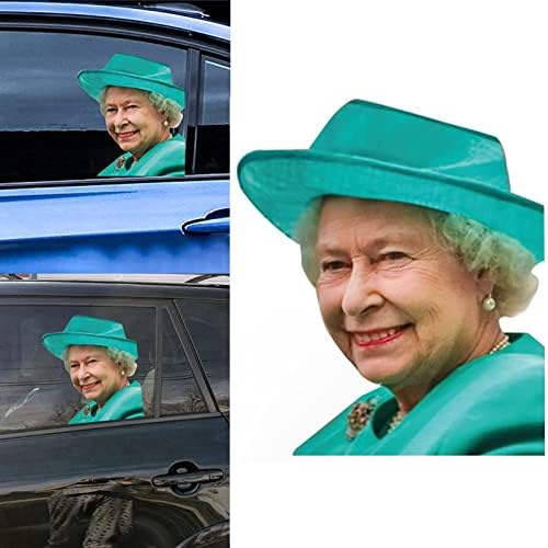 Queen Car Sticker for Car Window Cling, Funny Window Decal for Vehicles Automotive Stickers, Easy Removal Leaves No Residue (for Left Side, Green)