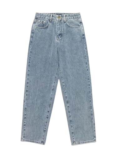 Men Baggy Jeans Oversize Casual Straight Loose Denim Trousers Wide Leg Pants