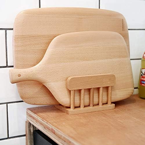Soporte doble para tablas de cortar de madera de haya miniatura 4