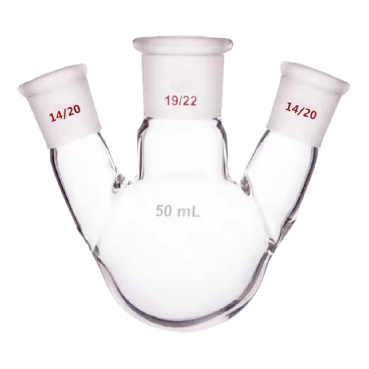 500 ml Distillation Flasks 3-Neck Round Bottom Boiling Flask Borosilicate Glass with 19/22 Center &14/20 Side Joint