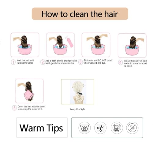 image for Traqur Judge Colonial Wig for Men Beige Funny Crazy Wigs Washington Ha