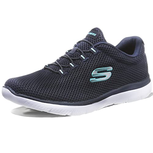 Skechers Damen Summits Sneaker, Marine Light Blau, 37 EU