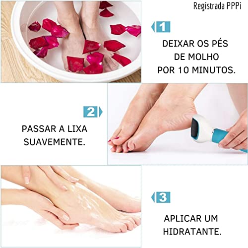 LIXA Lixadeira Esfoliador Elétrica Pés Calos Calcanhar Esfoliante Pedicure Portátil