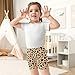 Sletend Giraffe Print Girls’ Comfy Lined Shorts Lightweight & Skin-Friendly Cotton for All-Day Comfort Ideal for Travel Beach or Home Lounging Toddler Sizes