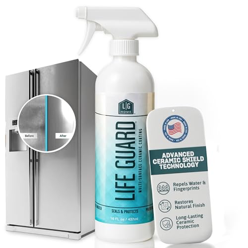 LifeGuard Home Ceramic Spray – Hydrophobic Ceramic Coating for Homes - Repels Dirt, Water, Fingerprints & Grime – Scratch & Stain Resistant – Lasts 6 Months – Made in USA