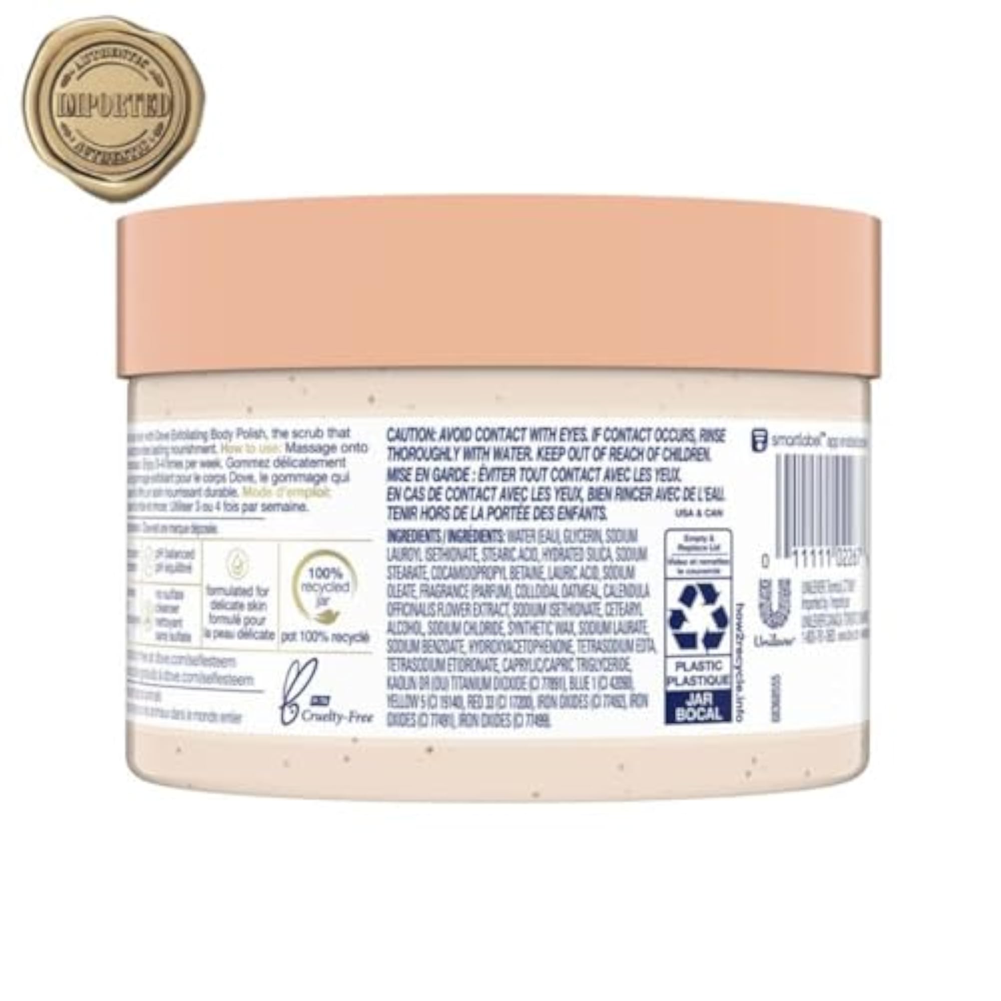 Exfoliating Body Polish Scrub with Oatmeal & Calendula Oil