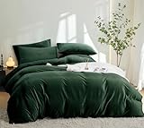 Nayoroom Dark Green Velvet Duvet Cover Queen Size Emerald Green Crystal Flannel Winter Warm Bedding Set 3 Pieces Solid Color Heavyweight Microfiber Comforter Cover with Zipper Ties Gifts for Women Men