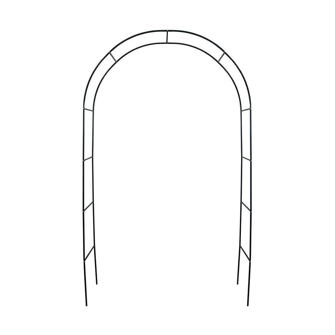 Acomoda Textil – Arco de jardín de Metal Negro 240x140x36 cm para Eventos, Celebraciones y Bodas. Enrejado para Rosas y Plantas Trepadoras Moderno, Firme, Resistente y Decorativo.