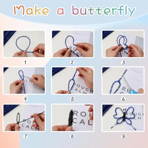 Image of Just Flowers Pipe Cleaner for Craft Flower, 5 Shades of Pipe Cleaners Stem 12 Inch Long Fuzzy Sticks, Chenille Stem for Flower Making Craft (Brown Shades, 100 Pc)