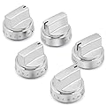 atgestore WB03X24818 222D5786P010 Gas Stove Knob Replacement for GE Stove Parts KIP 5G92 Burner Knobs GE Range Oven Parts Plastic Surface Burner Control Knob Range Cooktop Knobs 5 Pcs