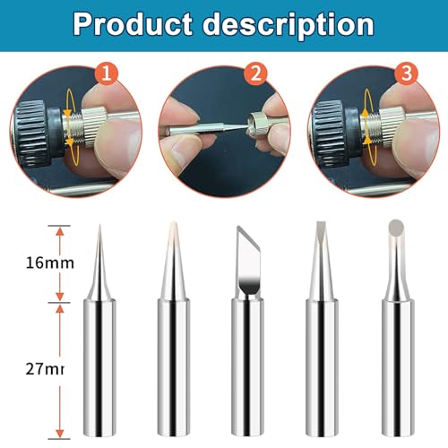 Soldeerboutset, 60 W, automatisch elektronisch soldeerpistool kit met desoldeerpomp, pincet, handheld solderen tinnen pistool voor sieraden, doe-het-zelvers, reparatie van printplaten - Afbeelding 4