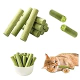 MINZHI Lot de 12 bâtonnets à l’herbe à chat, pour chats adultes, pour enlever les boules de poils, nettoyer les dents, etc.