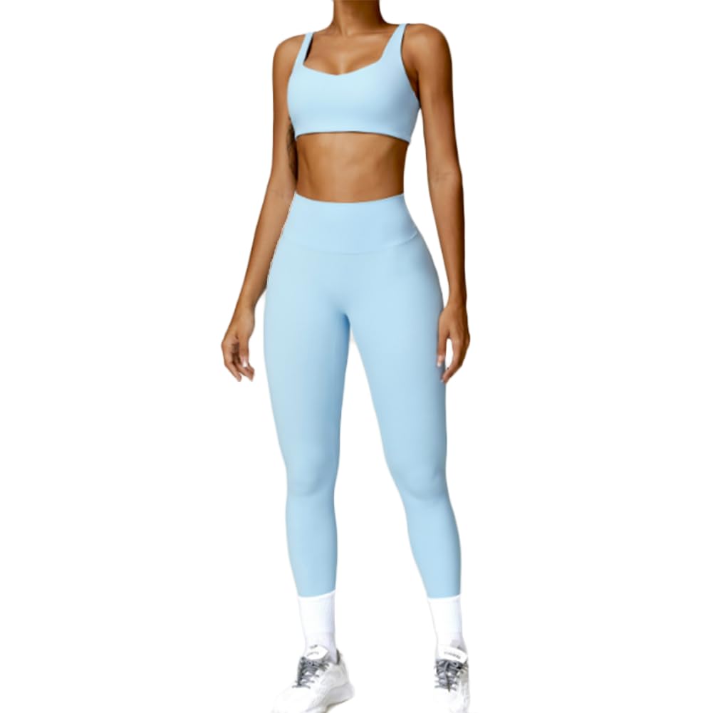 Womens Yoga Suit Compression Leggings Gym Yoga Clothes Activewear Sport Fitness Clothes Set