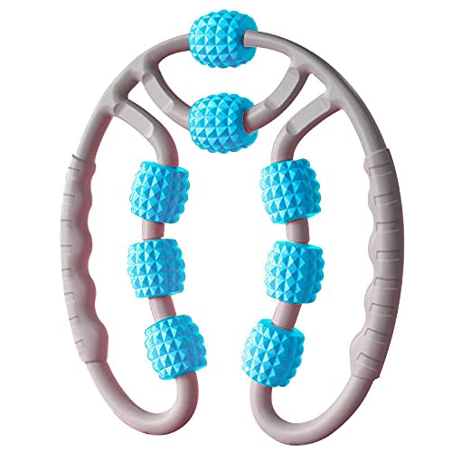 COUGO フォームローラー マッサージローラー 足 ストレッチ グリッド 筋膜ローラー ぱくぱくローラー ダイエットローラー美脚 手持ち挟む筋膜リリース 脚やせ 便携 軽量 ピンク ブルー